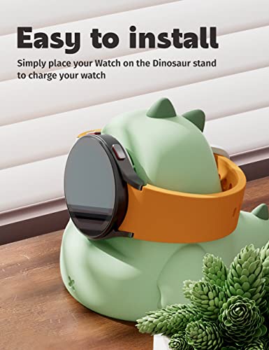 ELETIUO Mint Green Charging Stand for Samsung Galaxy Watch 5 & 5 Pro – Non-Slip Dock with Cable Management for Enhanced Stability & Style – Perfect Smartwatch Accessory for Organized Charging Stations