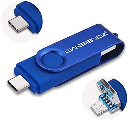 Wansenda 3-in-1 64 GB USB 3.0 Flash Drive – Versatile External Memory Stick for Android, PC & Mac with Lightning-Fast Transfer Speeds – Stylish Purple Design for Effortless Data Storage and Sharing on Samsung Galaxy, LG, Moto & More