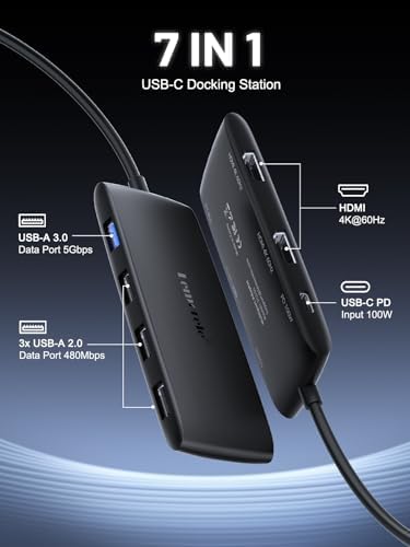 Revolutionize Your Device Connectivity with the 10 Gbps USB C Hub – High-Speed 4-Port USB3.2 Splitter for Effortless Data Transfer and Charging | Versatile Multiport Adapter Compatible with Mac Book Pro, Surface Pro, Dell, HP, i Pad & More | Flexible 1.97 ft Cable for Optimal Setup | Essential Laptop Accessory for Streamlined Workflow and Enhanced Efficiency