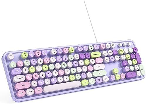 Illuminate Your Workspace with the Large Print Backlit Keyboard – Ergonomic USB Wired Multimedia Keyboard with Rainbow LED Lighting for Enhanced Comfort and Visibility on Windows PCs & Laptops