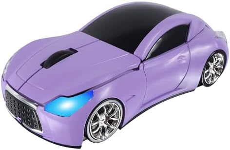 Sleek Yellow Wireless Car Mouse – Cool Sports Car Design for Enhanced Precision with 1600 DPI Optical Technology | Lightweight & Portable USB Receiver Mouse for Laptops, PCs, and Travel | Perfect Gift for Tech Lovers and Professionals