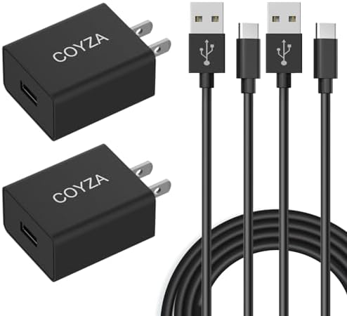 Elevate Your Charging Efficiency with 18 W Quick Charge 3.0 USB Wall Charger Duo & 26.6 FT Type C Cable – Perfect Fast Charging Solution for Samsung Galaxy A Series and Travel Needs, Compact Dual Plug Adapters for Home & On-the-Go Power