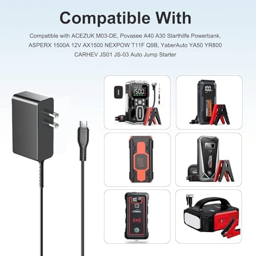 High-Performance 27 W USB-C Charger with Cable for DJI Osmo Action 4, eero 6 Wi-Fi Systems, and Yaber Jump Starters – Reliable, Durable Power Solution for Ultimate Charging Efficiency on the Go