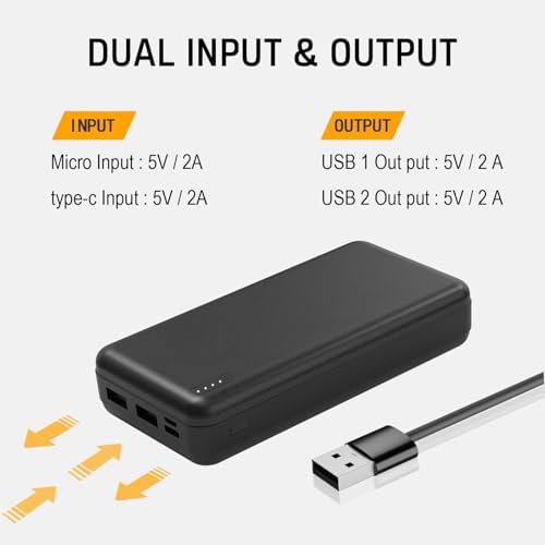 High-Capacity 20000 m Ah 5 V Battery Pack for Heated Vests and Jackets – Reliable Power Bank for Electric Clothing, Lightweight Portable Charger with Quick Charging for Enhanced Warmth and Comfort in Cold Weather, Ideal for Outdoor Activities and Daily Use