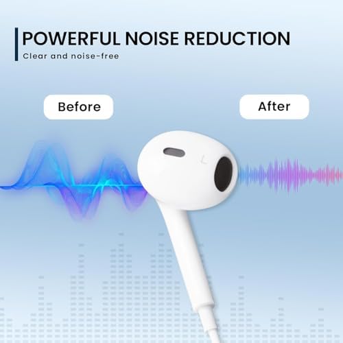 Elevate Your Audio Experience with Dual Pack Wired Earbuds for i Phone – Integrated Microphone and Adjustable Volume Control for Seamless Calls, Music, and Podcasts – Compatible with All i OS Devices Including i Phone 14/13/12/11/XR/XS/X/8/7/SE/Pro/Pro Max – Lightweight, Durable Design for Ultimate Sound Clarity and Portability – Ideal for Music Lovers and Busy Professionals