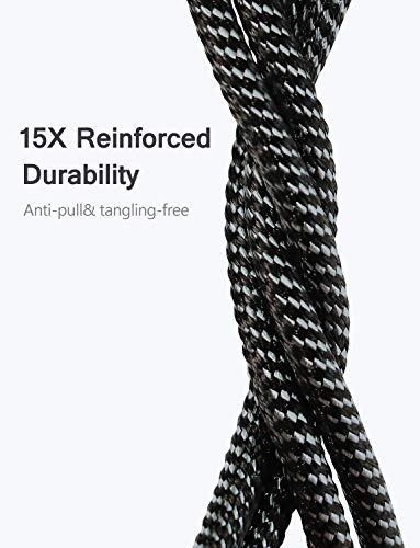 3-Pack 3 FT Lightning Cable – Premium Nylon Braided Fast Charging Cord for i Phone 13/12/11/Pro Max/X/Xs Max/Xr/8 Plus/7 Plus/6 S Plus/6 Plus/i Pad – Ultimate Durability & Tangle-Free Convenience