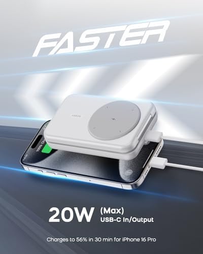 RORRY 10,000 m Ah 3-in-1 Portable Charging Station – Versatile Mag Safe Power Bank for i Phone 12-16 & Apple Watch 5-Ultra 2 – Compact, Foldable Design for Effortless Travel – Dual Charging Ports for Enhanced Efficiency and Speed