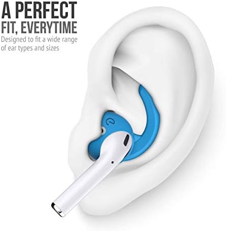 Elevate Your Audio Experience with Ear Buddyz 2.0 Sky Blue Ear Hooks & Covers for Apple Air Pods 1 & 2 – Enhanced Stability, Comfort, and Sound Isolation – 3 Pairs of Durable Silicone Accessories for Active Lifestyles