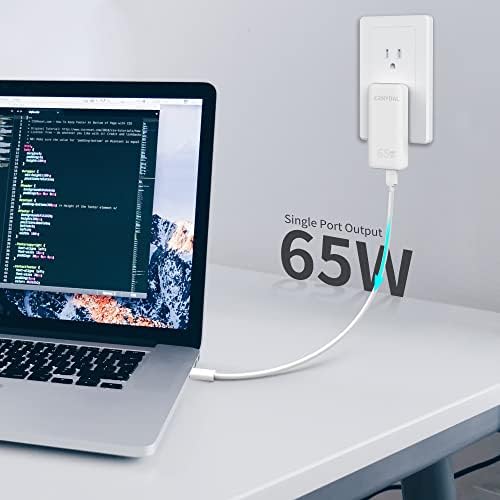 65 W Dual-Port USB-C Wall Charger with Foldable Plug – Ultimate Travel Companion for Mac Book, i Phone, Galaxy & More – Fast Charging Adapter for Enhanced Device Compatibility and Portability