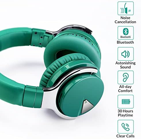 Silensys E7 Elite Wireless Over-Ear Headphones: Unmatched Active Noise Cancellation, Deep Bass Sound Experience, Luxurious Protein Ear Cushions, 30-Hour Battery Life – Your Perfect Bluetooth Companion for Travel, Work, and Daily Adventures in Elegant Black Design