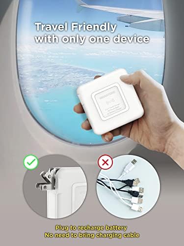 Gigastone 10,000 m Ah 3-in-1 Qi Wireless PD Power Bank with AC Plug – Fast Charging Solutions for i Phone & Android – USB-C PD 20 W, USB-A QC3.0 18 W, Qi 15 W Compatibility – Global Voltage for International Use – Sleek & Portable Design for On-the-Go Charging