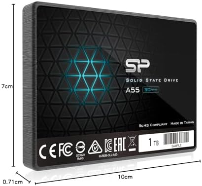 Experience Unmatched Speed with the SP 1 TB SATA III SSD – High-Performance 3 D NAND Solid State Drive for Gamers and Professionals – SLC Cache Boost for Lightning-Fast Data Transfer – Reliable, Slim, and Easy to Install Internal Storage Solution