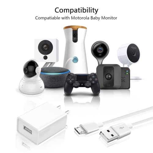 10 FT Dual Pack Power Charging Cable for Arlo Pro/Pro2, Wyze Cam, Blink, Yi Home & More – Versatile, Durable USB Cord for Enhanced Device Performance and Fast Charging Solutions