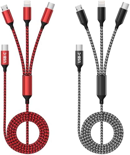 Ultimate 4-in-1 Fast Charging Cable – 65 W Multi-Device Charger with E-Mark Chip for i Phone 16/15/14/13, i Pad, and Laptops – High-Speed USB-C/Lightning Connectivity for Enhanced Performance and Versatility