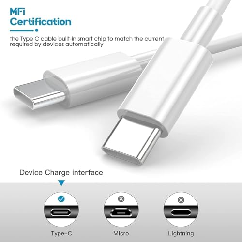 Ultra-Fast 20 W i Pad Power Adapter & 10 FT USB-C Cable Combo – Essential Charger for i Pad Pro, Air, Mini & 10 – Maximize Productivity with Lightning Speed Charging and Extended Flexibility for Apple Devices Experience groundbreaking charging efficiency with our Ultra-Fast 20 W Power Adapter paired with a 10 FT USB-C cable, meticulously designed for seamless compatibility with i Pad Pro (11, 12.9), i Pad Air (5 th/4 th), i Pad Mini 7, and i Pad 10. This compact wall charger delivers rapid power replenishment, ensuring your devices are ready to go in record time. The generous 10 FT cable grants you the freedom to use your i Pad comfortably while charging, whether at home, in the office, or on the move. Crafted from premium materials, this charger is built for long-term durability, making it the ultimate accessory for i Pad users seeking both reliability and performance. Elevate your charging experience today with this indispensable solution that fuses innovative technology with user-centric design.