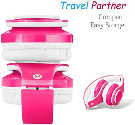 Safe & Stylish Kids Bluetooth Headphones – Foldable Over-Ear Design with Volume Limiting for Optimal Hearing Protection (85/110 d B), Wireless & Wired AUX Compatibility, Built-in Microphone for Hands-Free Calls, Perfect for School, Travel & Everyday Use, Durable Noise Isolation for All Devices