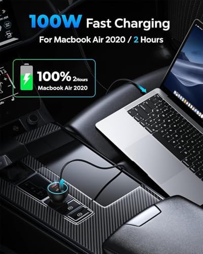 160 W Baseus USB-C Car Charger – Triple-Port Fast Charging Adapter with QC5.0, PD3.0 & PPS for i Phone 15/14/13 Pro, Samsung S22, i Pad & Mac Book Pro – Ultimate Compatibility & Efficiency for Road Trips and Daily Commutes