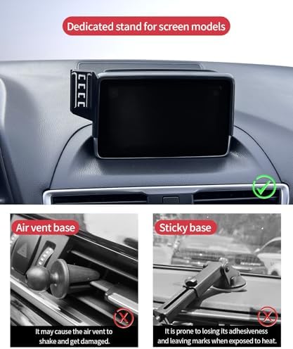 Wireless Charging car Phone Holder for Mazda 3 2014-2016/Mazda CX-3 2016-2021 Accessories 7 inch Screen Fixed Clip,360° Rotation car Phone Mount Compatible with MagSafe – Enhanced Compatibility and Speed
