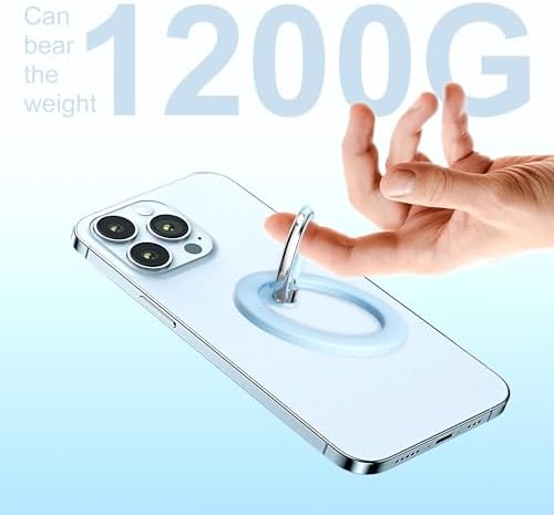 Tron Magnetic Ring Holder: Ultimate Mag Safe Grip for i Phone 16, 15 Pro, 14 Plus, 13, 12 Pro Max – One-Handed Convenience with Robust Magnetic Security – Sleek Black Design for Everyday Use – Lightweight & Effortless Installation for On-the-Go Lifestyle – Durable Smartphone Accessory for Enhanced Usability