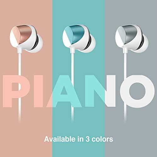 TUNAI Piano Audiophile Earphones – Premium Hi-Res Earbuds with Dual Drivers for Unmatched Clarity and Balanced Sound – Ideal for Gym Workouts, Running, and Home Listening (Rose Gold) – Ergonomic Comfort and Superior Compatibility