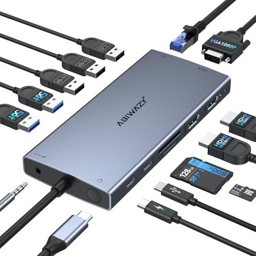 Transform Your Workspace with the Ultimate 9-in-1 USB C Hub Multiport Adapter for Mac Book Pro & Air – High-Speed 4 K HDMI Output, 100 W Power Delivery, and Effortless Connectivity for i Pad Pro, i Mac, and More – Enhance Productivity with 5 USB Ports and SD/TF Card Reader for Seamless Data Transfer and File Access