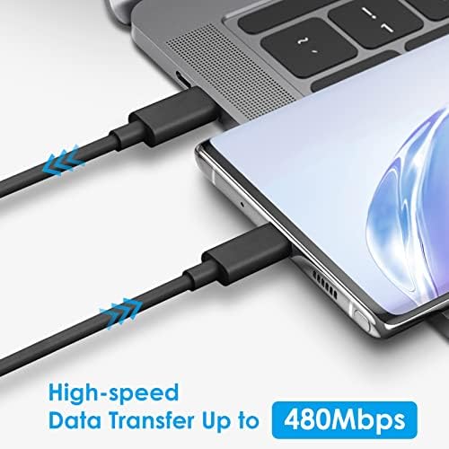 25 W USB-C Fast Charging Block with C-to-C Cable – High-Speed Compact Charger for Galaxy S24/S23/S22, Pixel 8/7, i Phone 16/15 & Z Flip 5 – Optimal PD & PPS Compatibility for Safe, Efficient Power Delivery – Travel-Ready Design for On-the-Go Charging