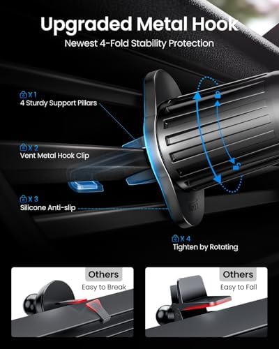 REEVAA Mag Safe Car Mount – Premium Magnetic Phone Holder with Unmatched Magnet Strength for i Phone 16 Pro Max, 15, 14, 13, 12 Plus & Mini | 360° Adjustable Design for Optimal Viewing | Effortless Installation for Enhanced Driving Safety and Convenience