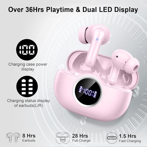 Experience Unmatched Audio Freedom with Rinsmola Bluetooth Wireless Earbuds – Immerse Yourself in Deep Bass Hi-Fi Stereo Sound, Advanced 4-Microphone ENC Noise Cancellation for Clear Conversations, and IP7 Waterproof Protection for Ultimate Durability – Perfect for Sports, Workouts, and Daily Use Across All Devices Including Android, i OS, and Laptops. Enjoy Quick USB Charging for On-the-Go Convenience, Stylish Design for Everyday Use, and Enhanced Compatibility for Seamless Connectivity. Elevate Your Listening Experience with Dynamic Sound Quality and Comfort Fit, Ideal for Music Lovers and Fitness Enthusiasts Alike. Unleash Your Potential with Rinsmola Earbuds, Where Superior Sound Meets Robust Performance for Every Lifestyle.