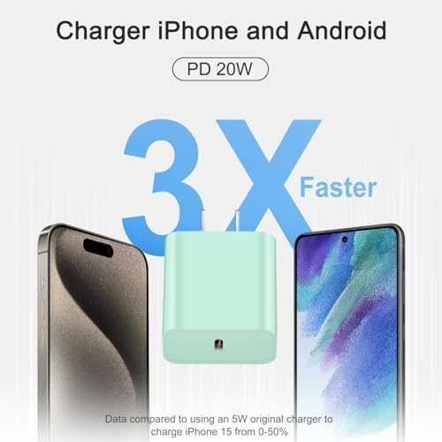 i Phone 16 Fast Charging Pack: 3 USB-C Blocks & 3 Durable 6 FT Cables for Ultimate Compatibility with i Phone 15, i Pad Pro, and Air Pods – Compact, Portable, and Reliable Power Solution for On-the-Go Users
