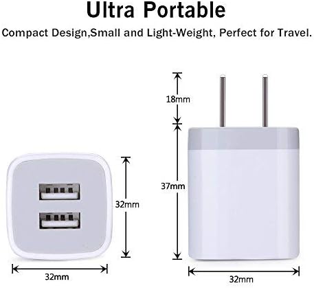 Rapid Charge Duo USB Power Cubes – 5-Pack 2.1 A Dual Port Wall Chargers for i Phone & Samsung Devices – Compact, Efficient & Travel-Friendly with Enhanced Safety Features – Stay Connected Anytime, Anywhere