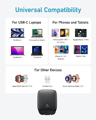 Premium Anker 67 W USB-C 315 Wall Charger – Compact Foldable Fast Charger with PIQ 3.0 Technology for Mac Book Pro/Air, i Phone 15/14, i Pad, Galaxy, Pixel, and Air Pods – Ideal for Home and Travel Power Needs