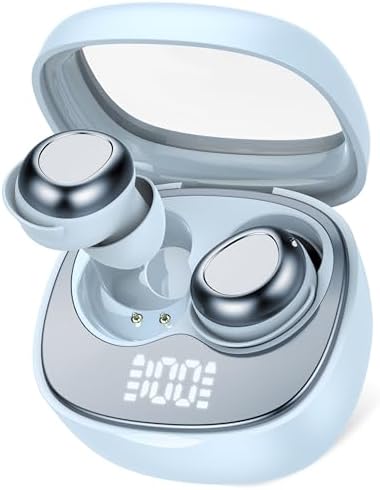 Ultra-Compact Bluetooth 5.4 Earbuds for Side Sleepers | 53-Hour Playtime with Hi-Fi 3 D Bass | Advanced Noise Cancelling for Uninterrupted Sleep | IP7 Waterproof Design for Enhanced Durability | Quick USB-C Charging with LED Battery Indicators | Ideal for Restful Nights and Immersive Sound Experiences