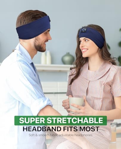 Fulext Bluetooth Sleep Headphones Headband – Ultimate Comfort for Side Sleepers, Thin HD Stereo Sound Quality – Ideal for Insomnia Relief and Travel Convenience – Perfect Gift for Men and Women – Enhanced Compatibility, Long-Lasting Battery Life for All Night Relaxation