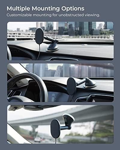 i Ottie Velox Magnetic Wireless Car Mount for Mag Safe i Phones 12-15 Series – Fast Charging, 360-Degree Rotation & Sleek Design for Ultimate Driving Convenience