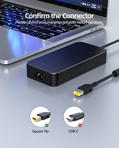 High-Performance 135 W AC Adapter Charger for Lenovo Think Pad & Legion Laptops – Ultimate Compatibility & Safety Certified Power Solution for T15, P50, P70, P1 X1 Extreme, Ideapad Gaming 3 & More – Fast Charging with 30-Day Guarantee