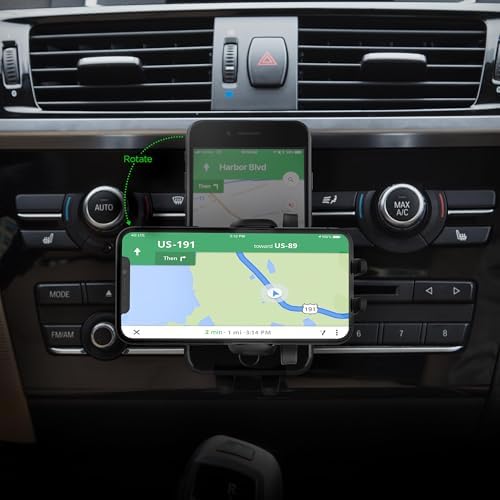 i Ottie Easy One Touch Signature CD Slot Car Phone Holder – Universal Smartphone Mount for i Phone, Google, Samsung, and More – Enhanced Stability, 360-Degree Viewing Angles, Quick One-Touch Access for Safe Driving