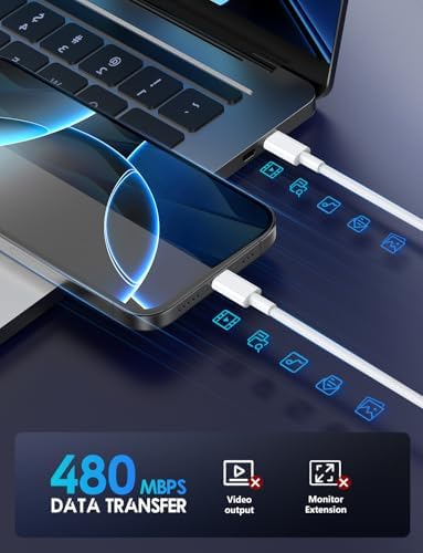 240W USB C to USB C Cable 6 FT 2Pack,USB C Cable Fast Charging Braided Cord for iPhone 15/16 Pro Max Plus, MacBook Pro, Pad Pro, Galaxy S23, and More – Enhanced Compatibility and Speed