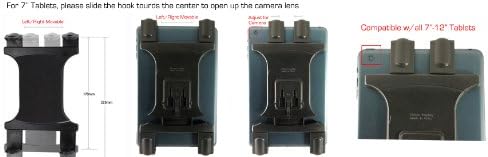 Heavy-Duty 4-Way Adjustable Aluminum Alloy Tablet Mount Stand – Perfect for Delivery Drivers & Mobile Professionals – Universal Compatibility for 7-12″ i Pad Pro, Galaxy, Surface Pro Tablets – Lightweight, Stable, and Easily Transportable for On-the-Go Productivity