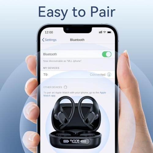 Ultimate Active Noise Cancelling Wireless Earbuds – 96 Hours of Uninterrupted Playback with LED Battery Indicator – Waterproof Over-Ear Design with Secure Earhooks for Maximum Stability – Ideal for Sports, Running, and High-Intensity Workouts – Superior Bluetooth Connectivity for Quick Pairing and Seamless Audio – Immerse Yourself in Stunning Sound Clarity and All-Day Comfort for Every Adventure
