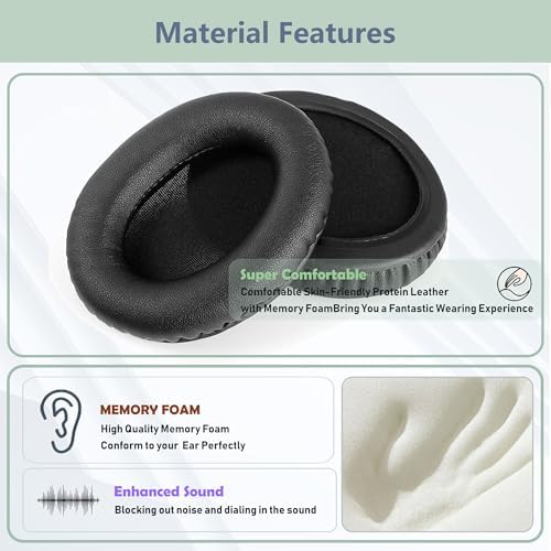 Upgrade Your Listening Experience with Premium Replacement Earpads for Panasonic WF950 Wireless Headphones – Luxurious Protein Leather and Plush Memory Foam for Unmatched Comfort and Superior Sound Quality