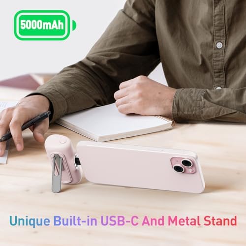 i WALK 5000 m Ah Portable Charger for i Phone 15 & 16 Series – 20 W PD Fast Charging USB-C Power Bank with LED Battery Indicator – Lightweight, High-Capacity Power Bank Compatible with i Phone 15 Plus, 15 Pro, 15 Pro Max & Samsung Devices – Ultimate Travel Companion for On-the-Go Charging