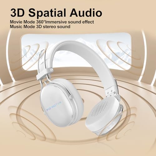 Premium Bluetooth On-Ear Headphones with Active Noise Cancellation: Exceptional Hi-Res Audio Experience, Up to 55 Hours Battery Life, Ultra-Lightweight Comfort, Foldable Design for Effortless Travel, Enhanced Device Compatibility for Home and Office, Elegant White Aesthetic