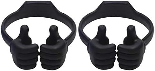 HONSKY 3361942 Thumbs Up Adjustable TPU Mobile Stand – Versatile Multi-Angle Holder for Phones & Tablets – Chic Blue & Black Design – Perfect for Hands-Free Viewing at Home or Office – Lightweight, Durable, and Effortless to Transport