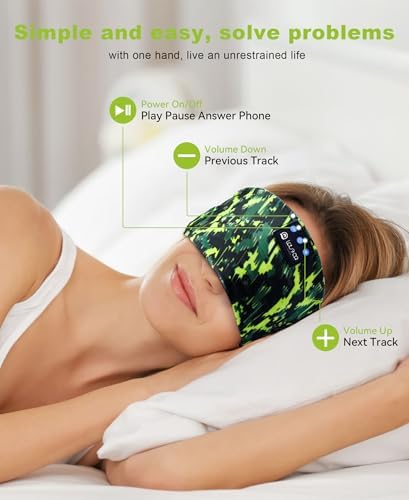 Ultimate Bluetooth 5.4 Sleep Headband Headphones – Designed for Side Sleepers, Unmatched Comfort for Active Lifestyles, Superior Sound Quality, Ergonomic Fit for Enhanced Relaxation, Ideal Tech Gift for Music and Podcast Enthusiasts
