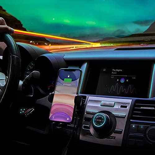 Upgrade Your Driving Experience with the i Ottie Auto Sense 2 Qi Wireless Charging Air Vent Phone Holder – Effortless Auto-Clamping Smartphone Mount for Secure Vehicle Access – Compatible with i Phone, Google Pixel, Galaxy, LG, Huawei & More – Tangle-Free One-Hand Operation for Enhanced Safety and Convenience in Every Journey