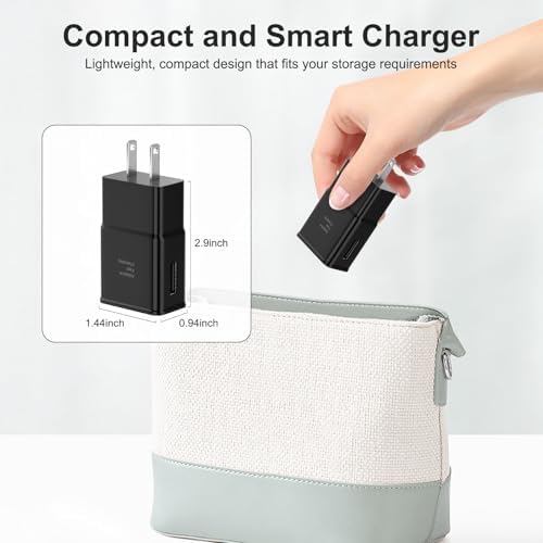 Samsung Adaptive Fast Charging USB Wall Charger Adapter – Dual Pack for Galaxy S25 Series, Note 5/8/9/10, Quick Charge Technology – Efficient Travel Plug for Android Devices and Enhanced Compatibility