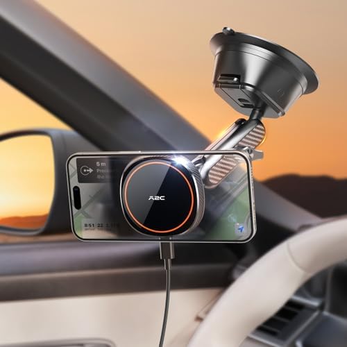 Mag Safe Wireless Car Charger for i Phone 12-16 Series – Advanced Fast Charging Suction Cup Mount for Effortless Travel and Universal Compatibility