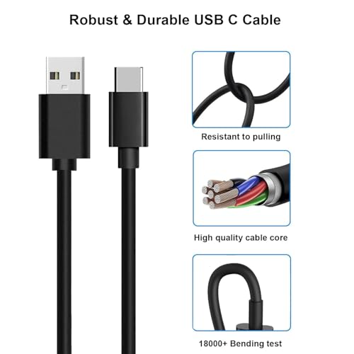 Lenovo Smart Tab Series USB C Charging Cable – High-Speed Power Adapter for M12, M11, M10, P12, P10, and More – Reliable and Durable USB Type C Connector for Rapid Charging and Data Transfer – Essential Accessory for Home and Travel Use