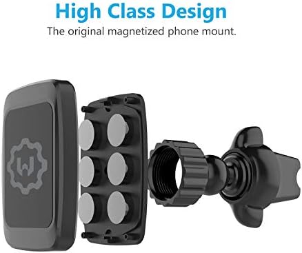 Wix Gear Magnetic Phone Holder for Car – Ultra-Stable Twist-Lock Air Vent Mount with Swift-Snap Technology, Universal Smartphone Compatibility, Strong Magnetic Grip for Secure Hands-Free Driving, Sleek Design for All Vehicles