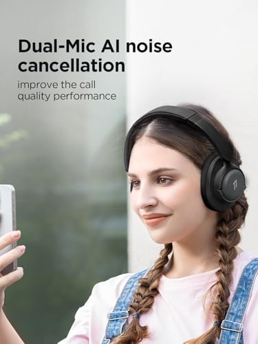 1 MORE Sono Flow SE Pink Wireless Over-Ear Headphones – Exceptional Noise-Canceling, 90-Hour Battery Life, Hi-Res Audio Performance, Customizable EQ Settings, and Supreme Comfort for Ultimate Travel and Office Experiences